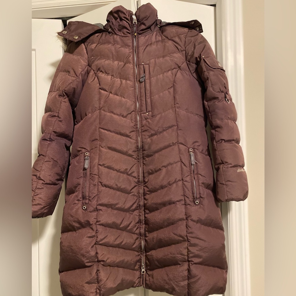 Eddie Bauer Down women’s mid thigh Parka size Small petite